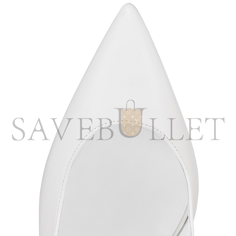 Ch**an louboutin hot chick sling 70 mm slingback pumps-nappa leather-bianco-women 3230572w302
