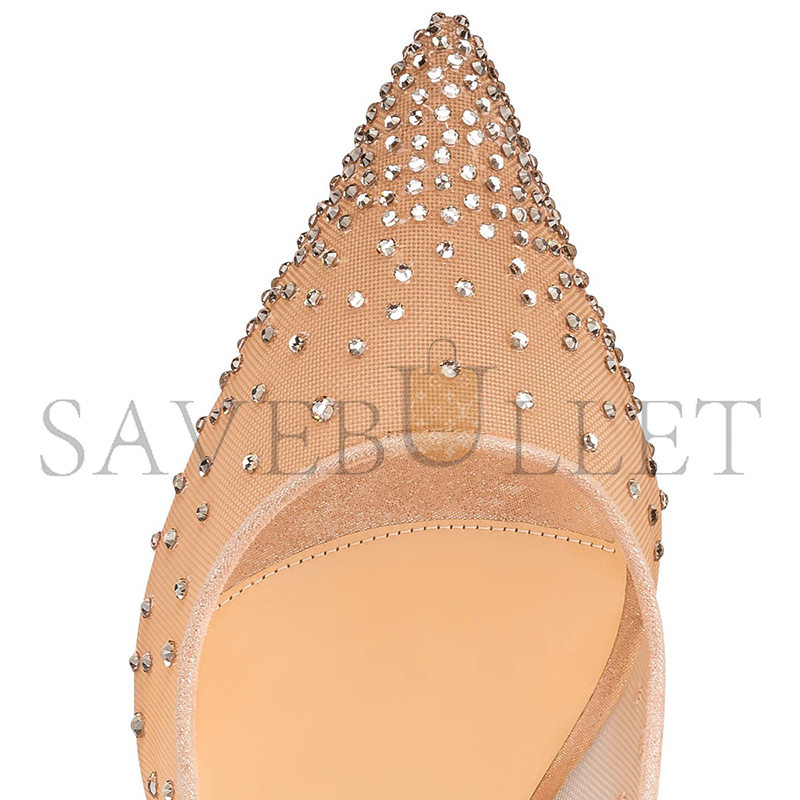 Ch**an louboutin follies strass 85 mm pumps-mesh and suede-light silk-women 1190715f065