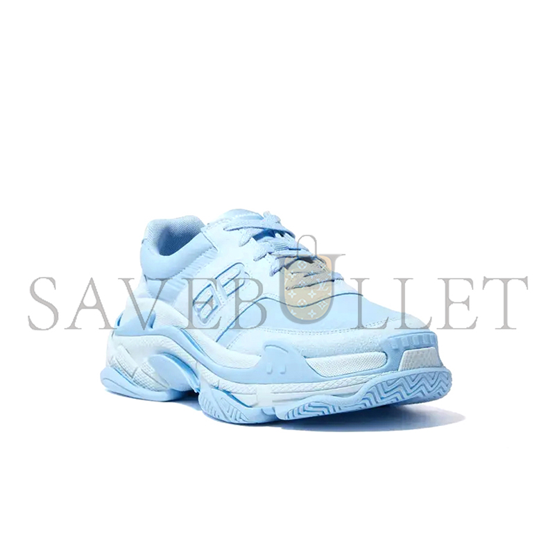 Ba*len*cia*ga triple s sneakers in suede & nylon blue reps 710156w3cu24045