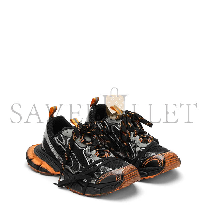 Ba*len*cia*ga 3 xl black orange grey mesh and polyurethane 734731w3xl31178
