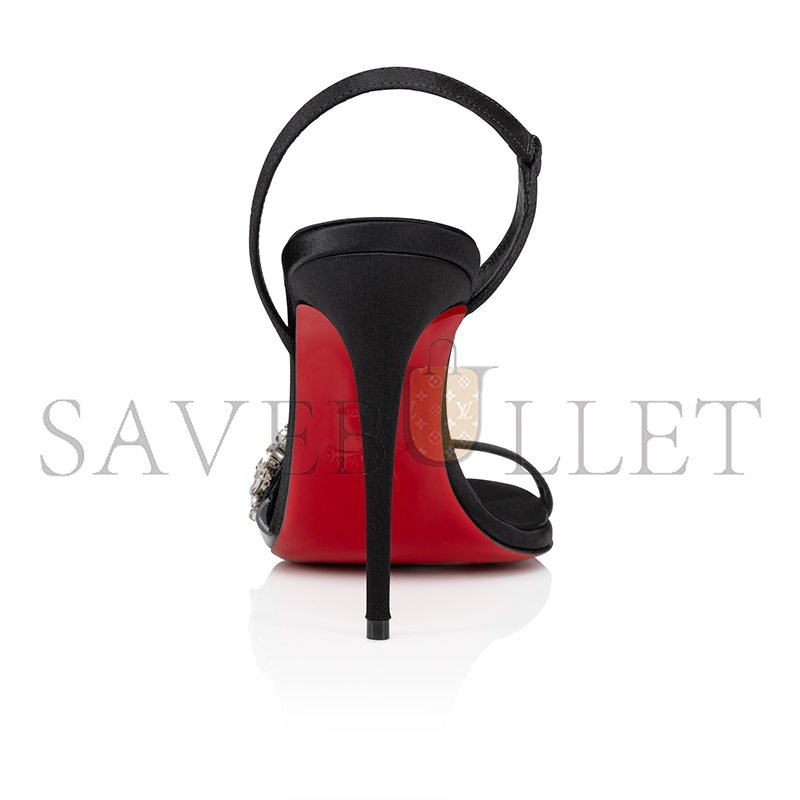 Ch**an louboutin rosalie red carpet 100 mm pumps-crepe satin-black-women 1250538b439