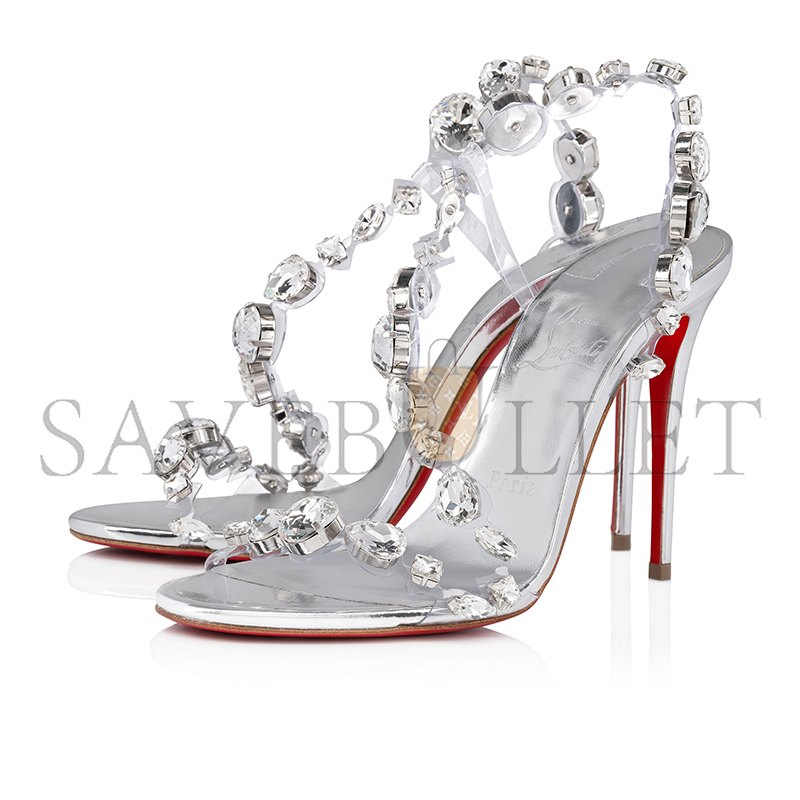 Ch**an louboutin rosalie jewel 100 mm sandals-tpu and laminated calf leather-crystal-women 1250147s338