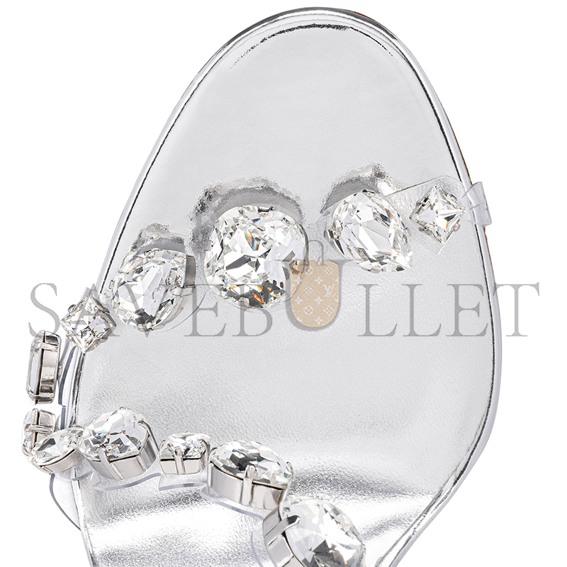 Ch**an louboutin rosalie jewel 100 mm sandals-tpu and laminated calf leather-crystal-women 1250147s338