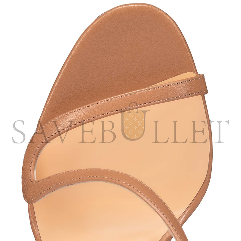 Ch**an louboutin rosalie 100 mm sandals-leather and pvc-blush-women 3210190pk1a