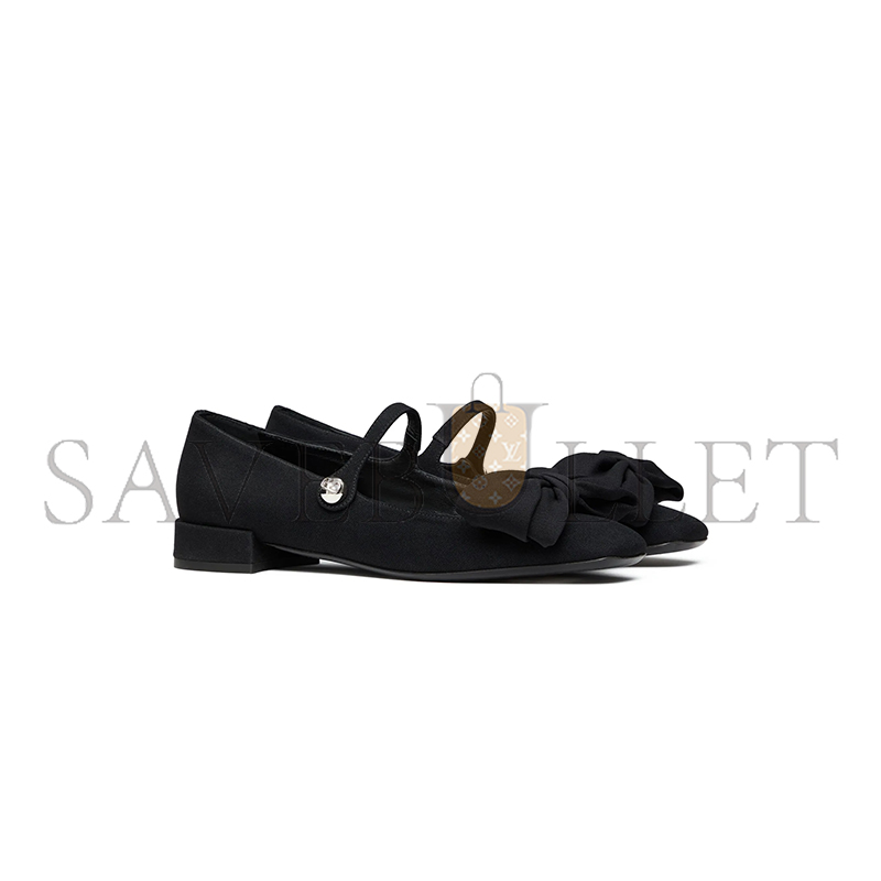 VALENTINO GARAVANI BOWJANE MARY-JANE BALLERINA IN CREPE FABRIC 20MM 5W0S0KI3JIV_0NO