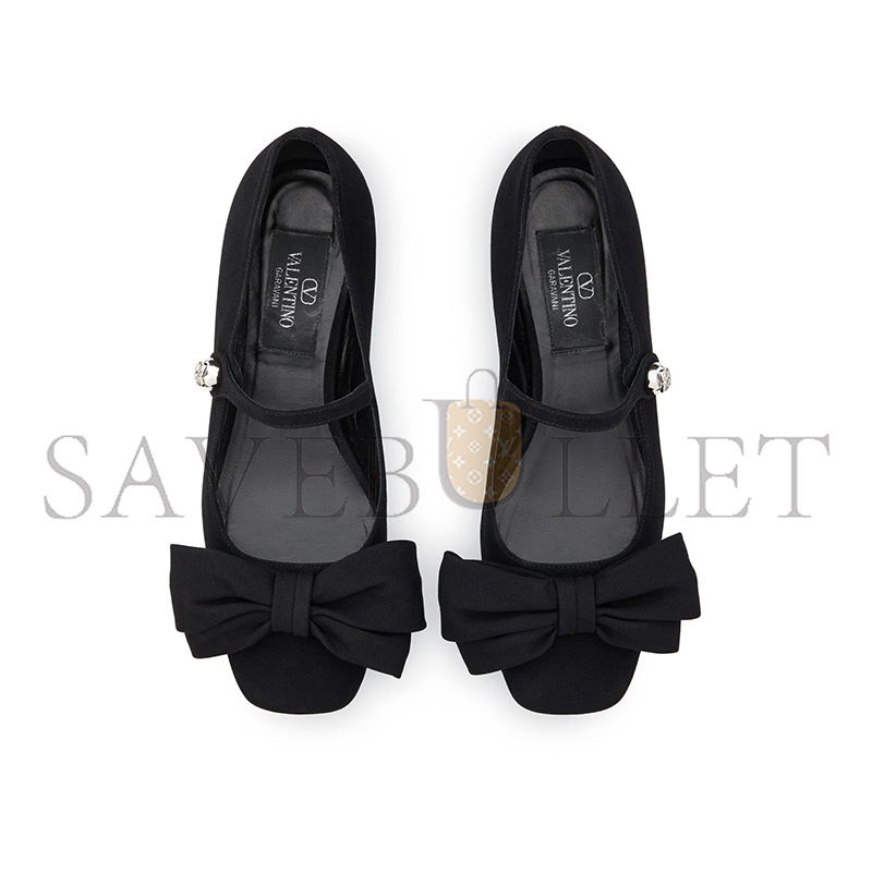 VALENTINO GARAVANI BOWJANE MARY-JANE BALLERINA IN CREPE FABRIC 20MM 5W0S0KI3JIV_0NO