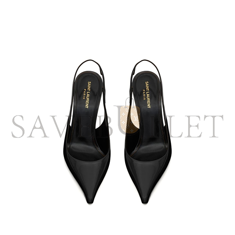 Y*L vendome slingback pumps in glazed leather 755208aaazy1000