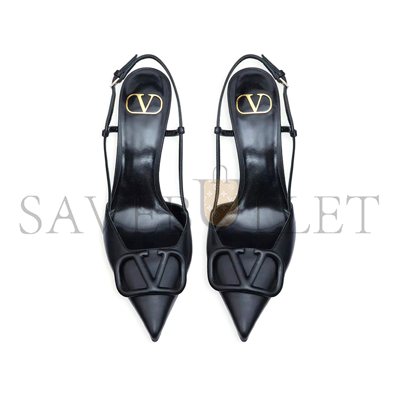 VALENTINO VLOGO SIGNATURE CALFSKIN SLINGBACK PUMP 80MM 3.15IN 5W2S0R01MZF_0NO