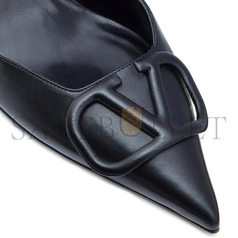 VALENTINO VLOGO SIGNATURE CALFSKIN SLINGBACK PUMP 80MM 3.15IN 5W2S0R01MZF_0NO