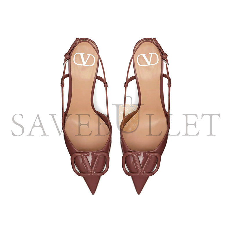 VALENTINO VLOGO SIGNATURE PATENT LEATHER SLINGBACK PUMP 80MM 3.15IN 4W2S0R01TMK_B17