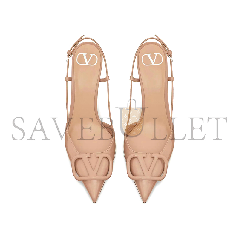 VALENTINO VLOGO SIGNATURE PATENT LEATHER SLINGBACK PUMP 80MM 3.15IN 5W2S0R01TMK_GF9