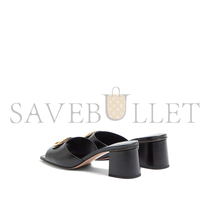 VALENTINO VLOGO SIGNATURE SLIDE SANDAL IN CALFSKIN 60MM 6W0S0MH7DSH_0NO