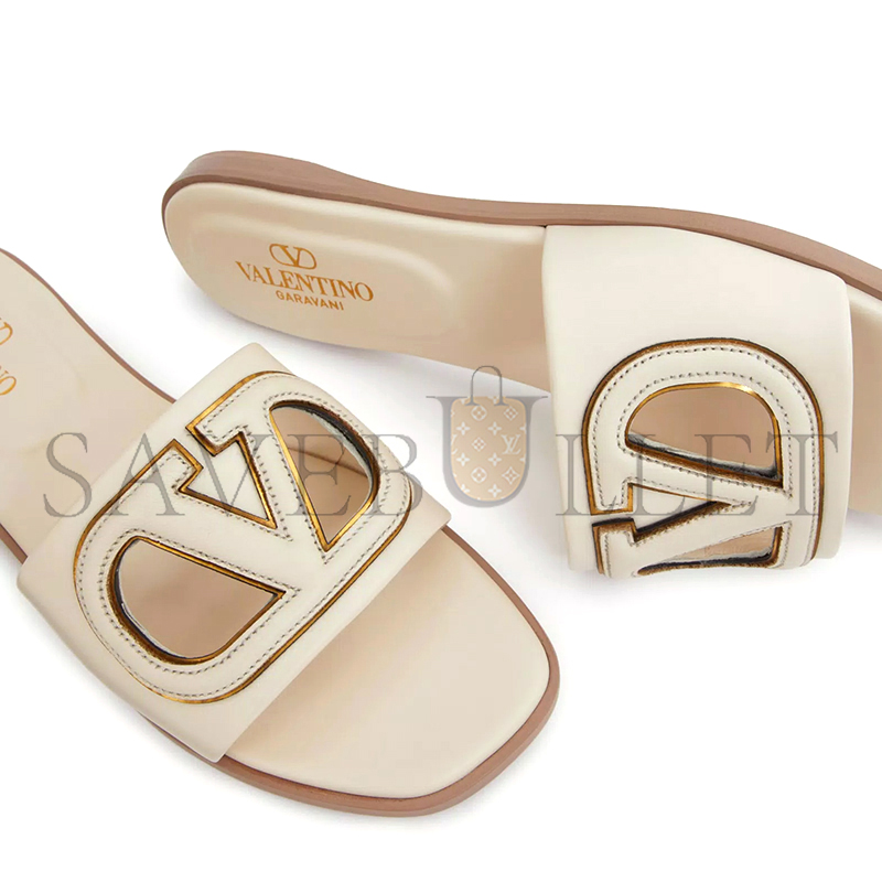 VALENTINO VLOGO CUT-OUT CALFSKIN SLIDE SANDAL 4W2S0IB0RLL_B24