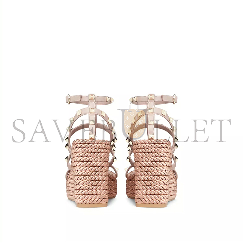 VALENTINO ROCKSTUD ANKLE STRAP WEDGE SANDALIN CALFSKIN LEATHER 95MM 5W2S0F95BAE_P45