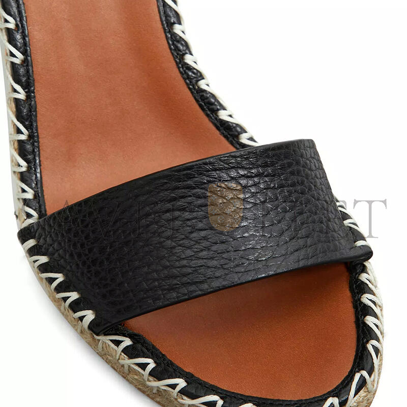 VALENTINO DOUBLE ROCKSTUD GRAINY CALFSKIN WEDGE SANDAL 105MM 5W2S0090VTO_N02