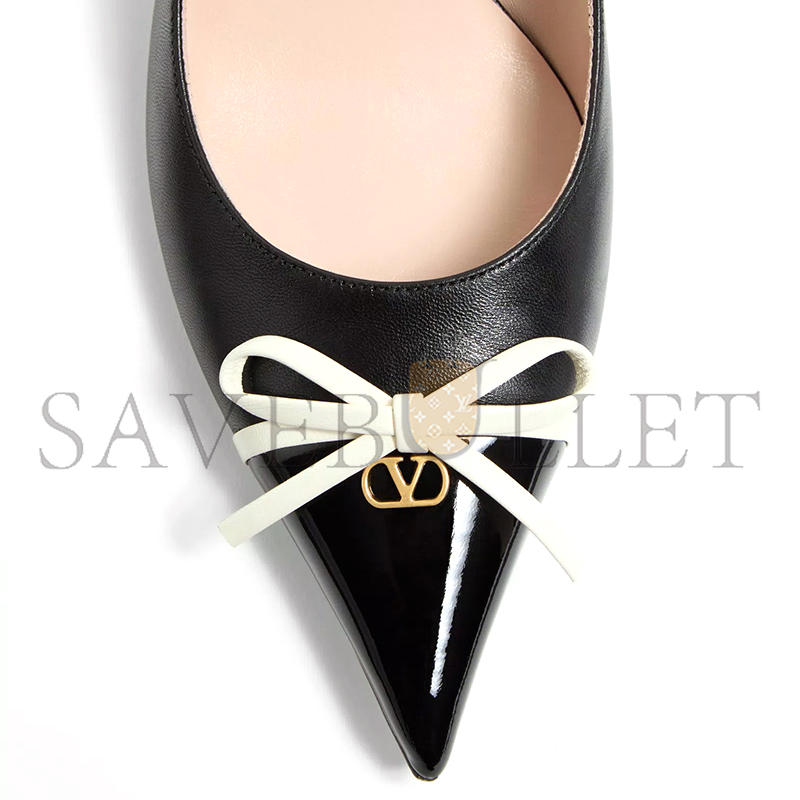 VALENTINO BEPOINTY PUMP IN PATENT LEATHER AND KIDSKIN 45MM 6W2S0LQ0DAL_790