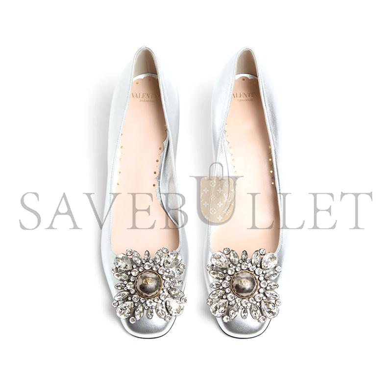 VALENTINO PRESHOES PUMPS IN LAMINATED NAPPA WITH 45MM CRYSTALS 6W2S0LM3QCB_BTP