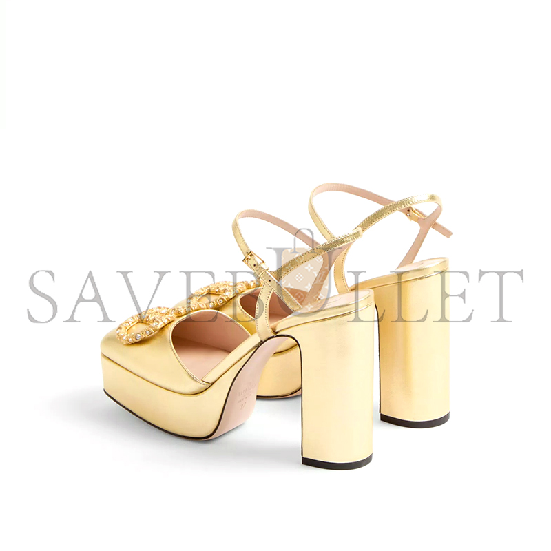 VALENTINO VLOGO SIGNATURE PLATFORM PUMP IN LAMINATED NAPPA 115MM 6W2S0LF8LUY_9MR
