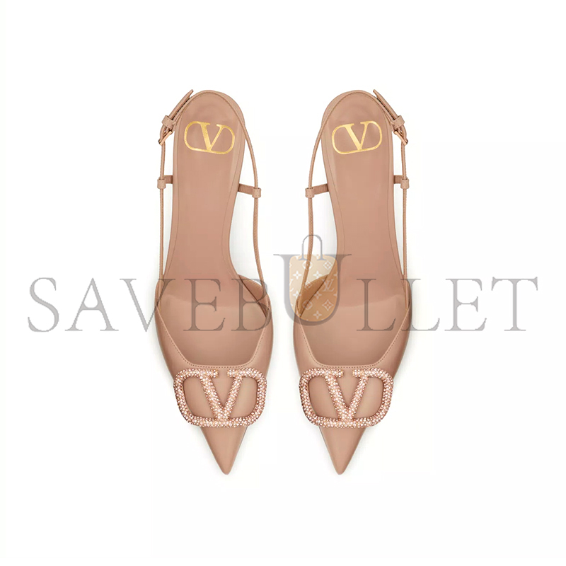 VALENTINO VLOGO SIGNATURE SLINGBACK PUMP IN CALFSKIN LEATHER 80MM 3W2S0R01EST_04W