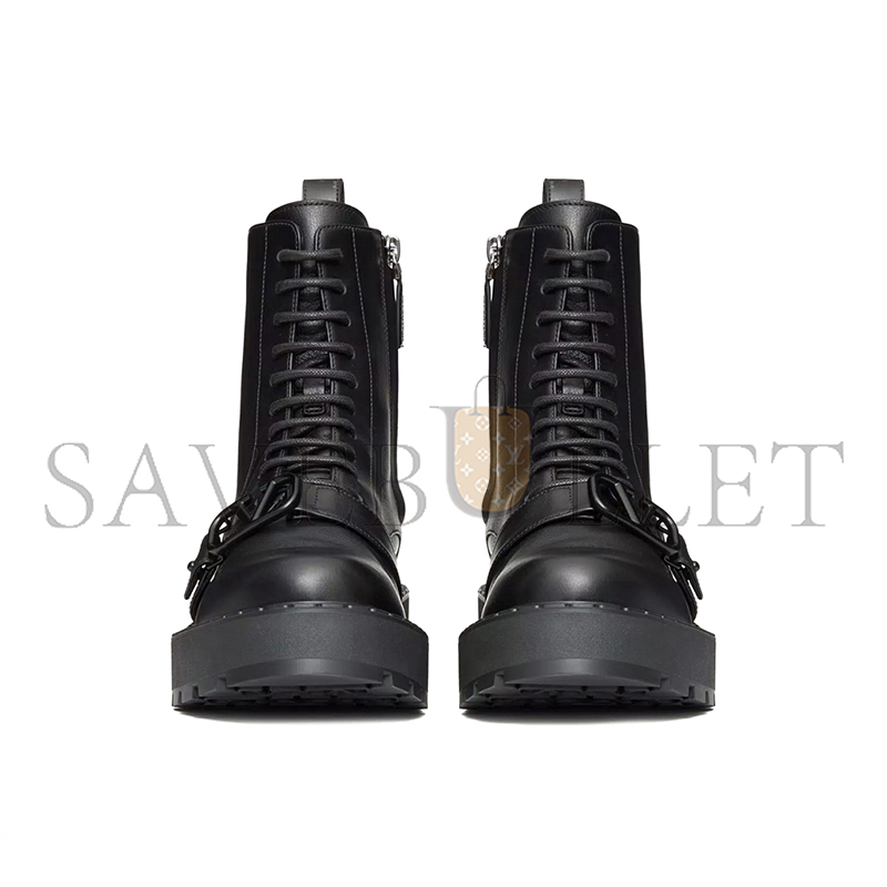 VALENTINO VLOGO SIGNATURE CALFSKIN COMBAT BOOT 45MM 5W0S0KT9EQC_0NO