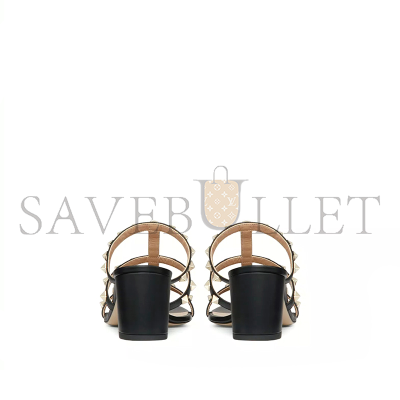 VALENTINO ROCKSTUD CALFSKIN LEATHER SLIDE SANDAL 60 MM 5W2S0C47VOD_0NO