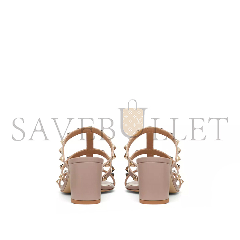 VALENTINO ROCKSTUD CALFSKIN LEATHER SLIDE SANDAL 60 MM 5W2S0C47VOD_P45