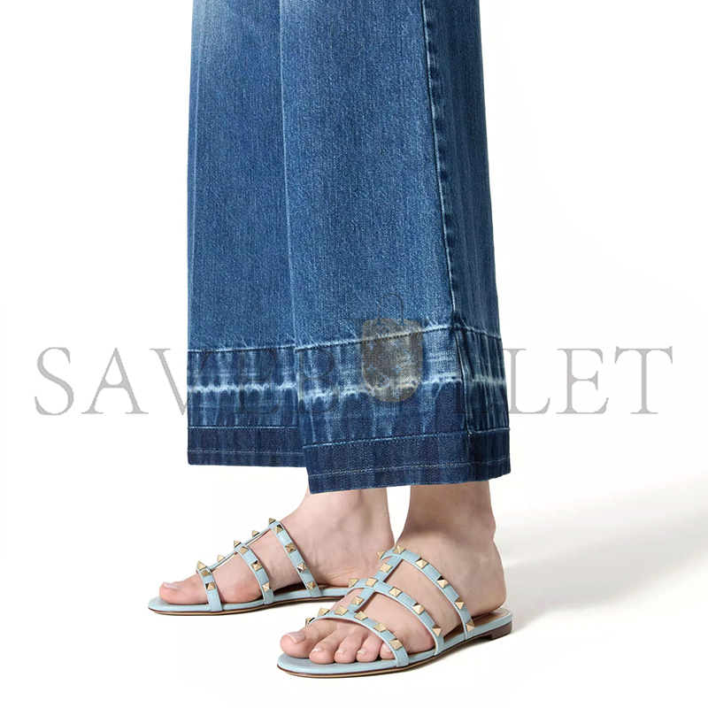 VALENTINO ROCKSTUD FLAT SLIDE SANDAL 5W2S0C49VOD_ZJ4