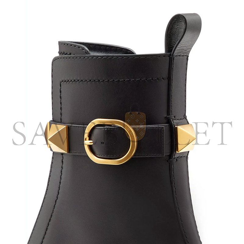 VALENTINO ROMAN STUD CALFSKIN COMBAT BOOT 40MM WW2S0CJ3NKD_0NO