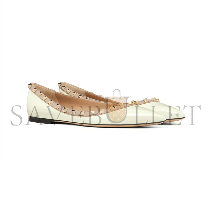 VALENTINO PATENT ROCKSTUD BALLET FLAT 5W2S0403VNW_L62