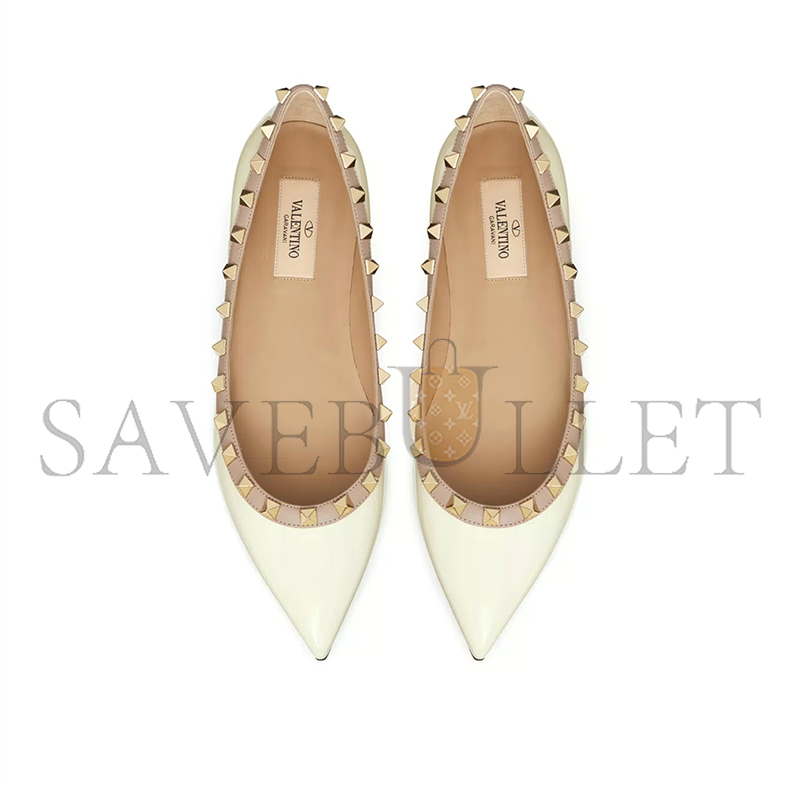 VALENTINO PATENT ROCKSTUD BALLET FLAT 5W2S0403VNW_L62