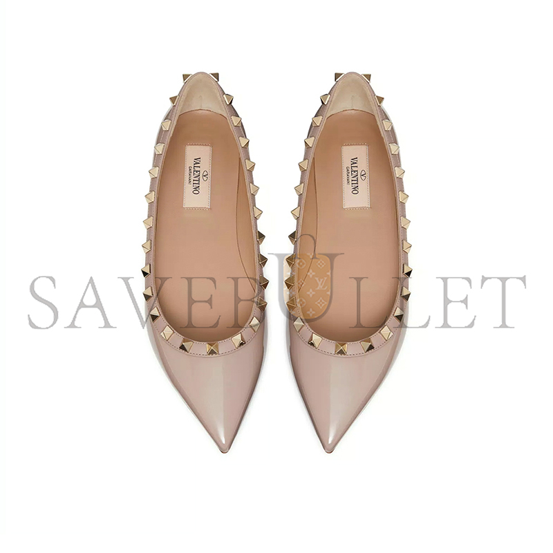VALENTINO PATENT ROCKSTUD BALLET FLAT 5W2S0403VNW_P45