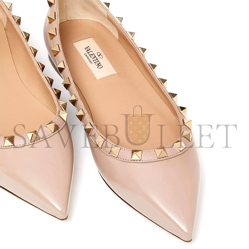 VALENTINO PATENT ROCKSTUD BALLET FLAT 5W2S0403VNW_P45
