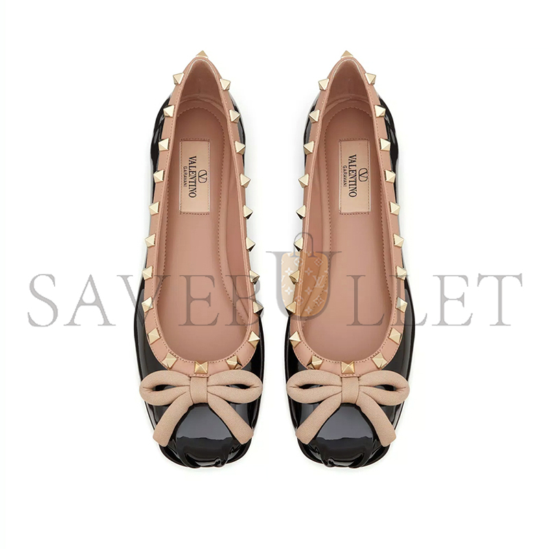 VALENTINO ROCKSTUD PATENT LEATHER BALLERINA 3W2S0HQ5VNW_N71
