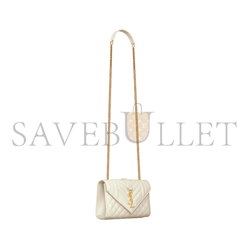 Y*L envelope small in quilted grain de poudre embossed leather 600195bow919207 (21*13*6cm)