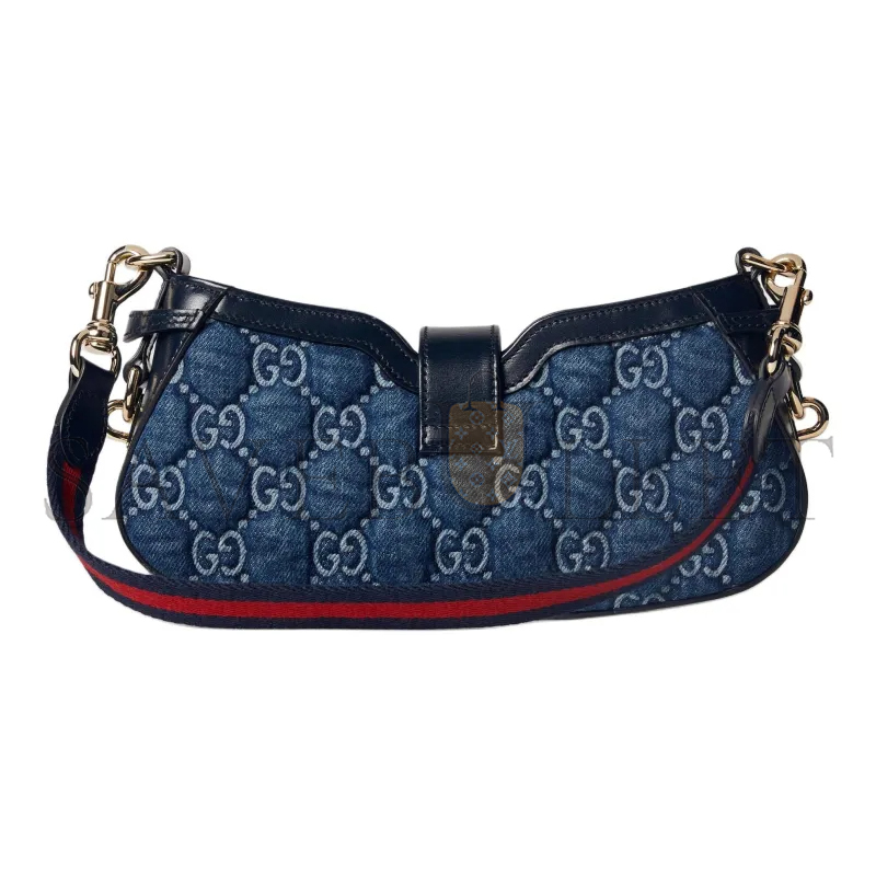 G*u*i denim shoulder bag 786015 (24*12*5cm)