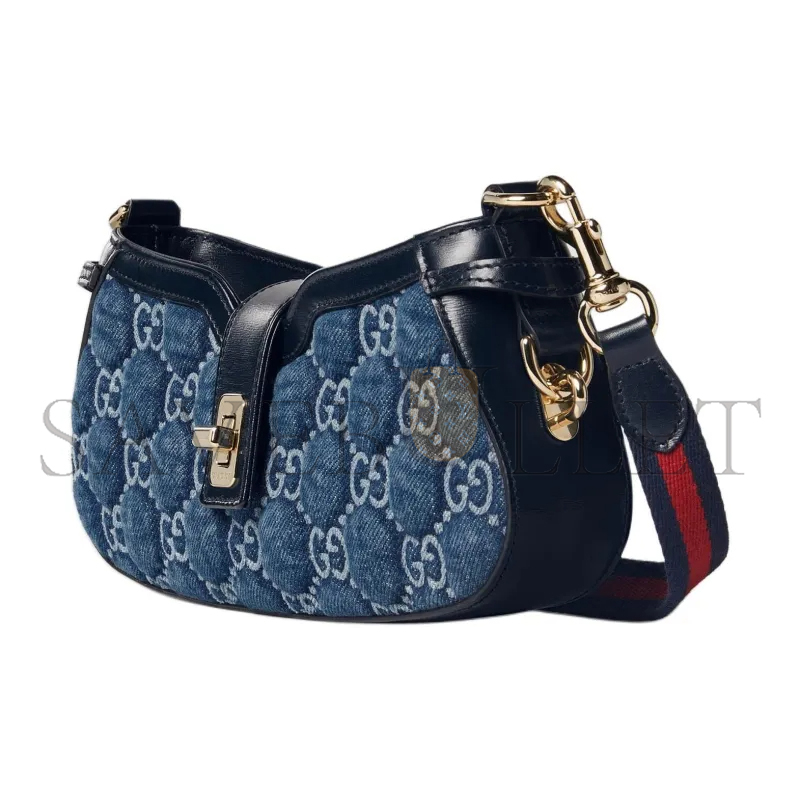 G*u*i denim shoulder bag 786015 (24*12*5cm)