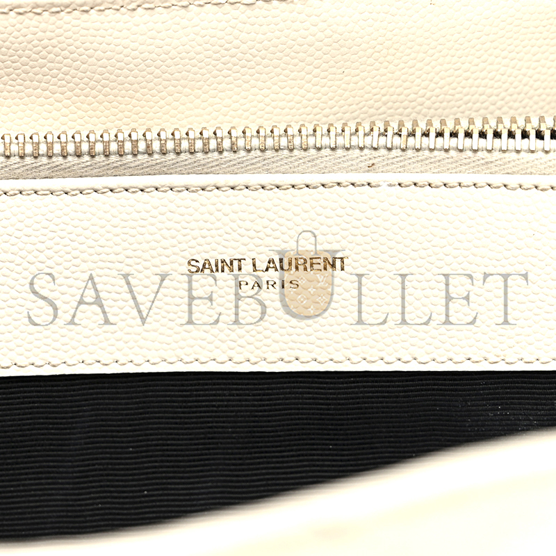 Y*L chevron leather classic monogram shopping tote white 1466144 (33*22*15cm)