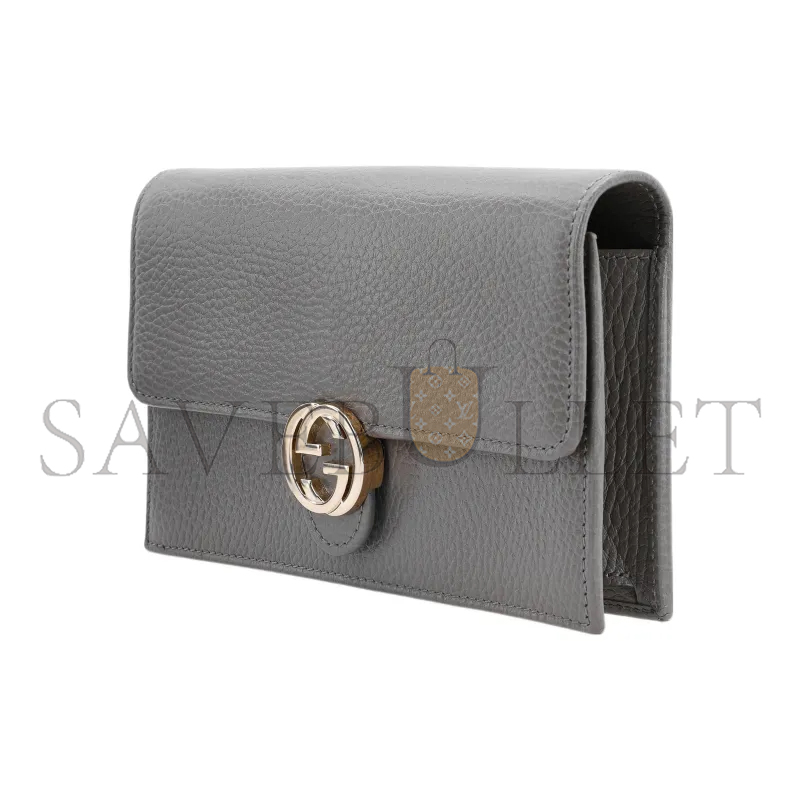 G*u*i dollar calfskin interlocking g chain wallet 510314 (20*13*6cm)