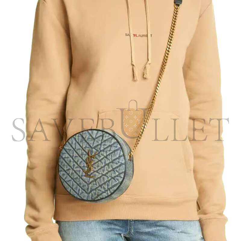 Y*L vinyle matelasse denim crossbody baf 40917598 (17*17*5.5cm)