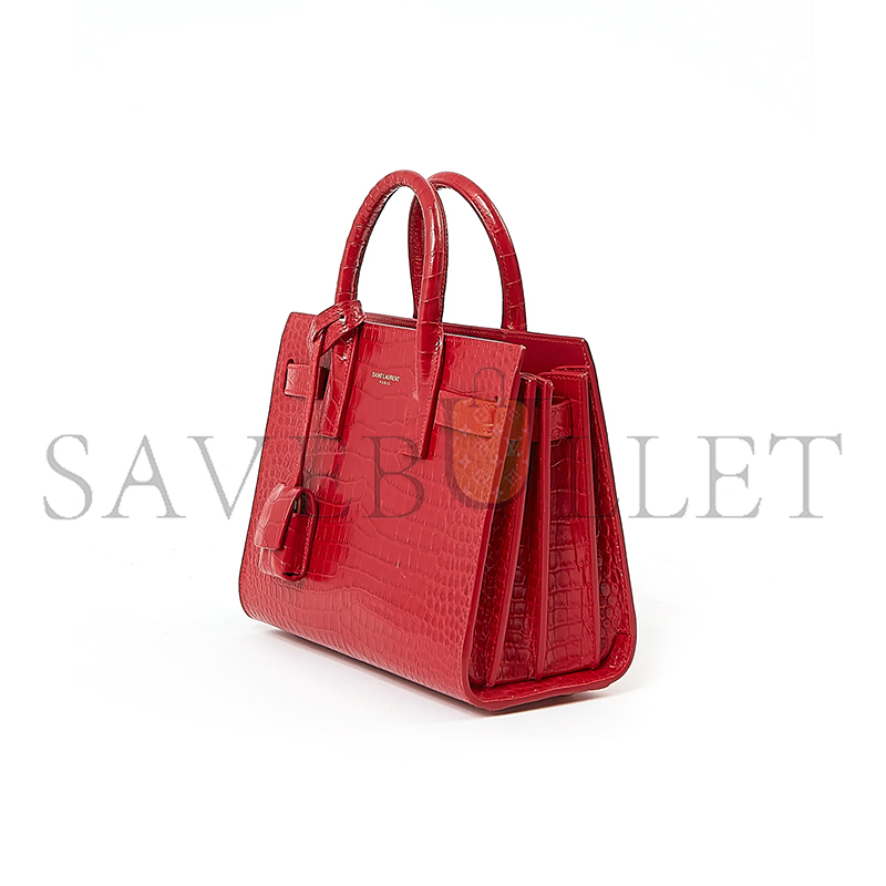 Y*L red croc embossed nano sac de jour bag lu84822960252 (26*20.5*12.5cm)