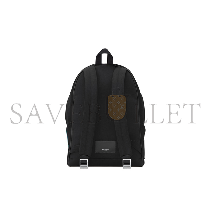y*l Sa**t Lau*nt embroidered city backpack in canvas 534968faavv1070 (31*41*22cm)