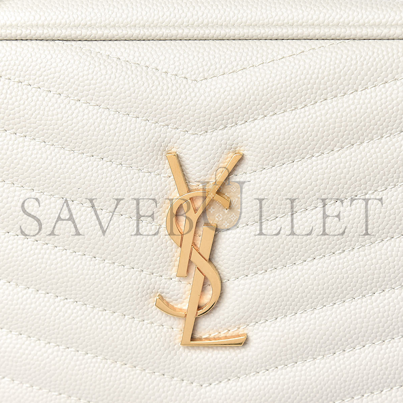 Y*L mini lou bag in matelassÉ grain de poudre embossed leather white 466952 (19*10.5*5cm)