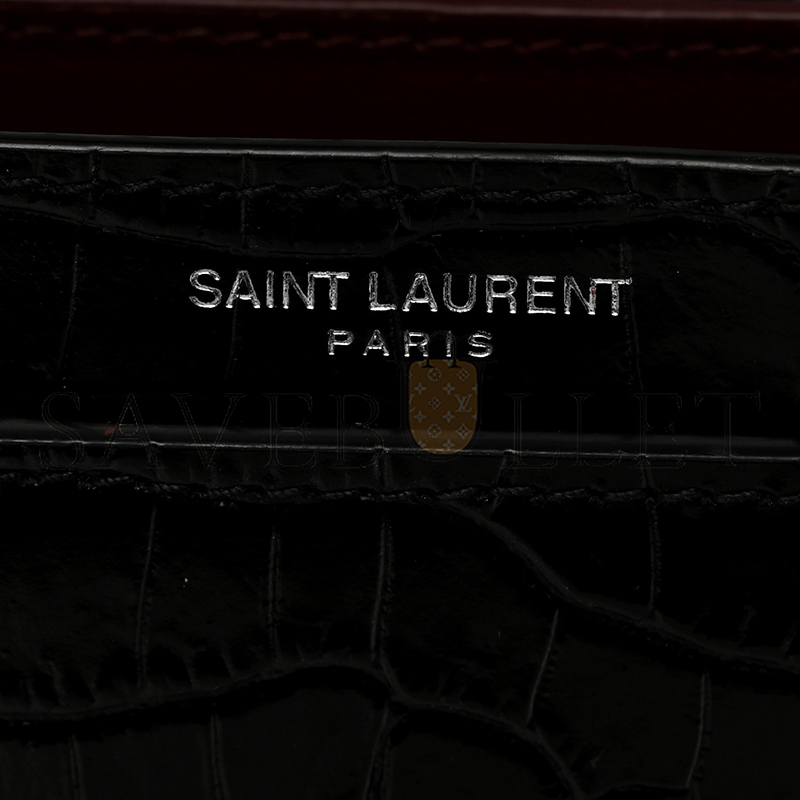 Y*L cassandra embossed clasp bag black 1553552 (22*16.5*5.5cm)