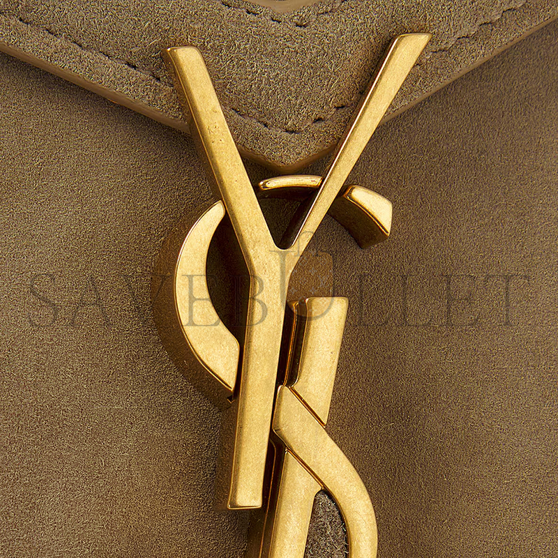 Y*L cassandre matelassÉ flap pouch in suede 6239301u80w2638 (20*16*7.5cm)