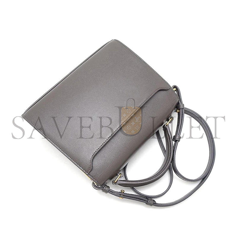 Y*L cassandra mini top handle bag in grain de poudre embossed leather 6027110702 (20*16*7.5cm)