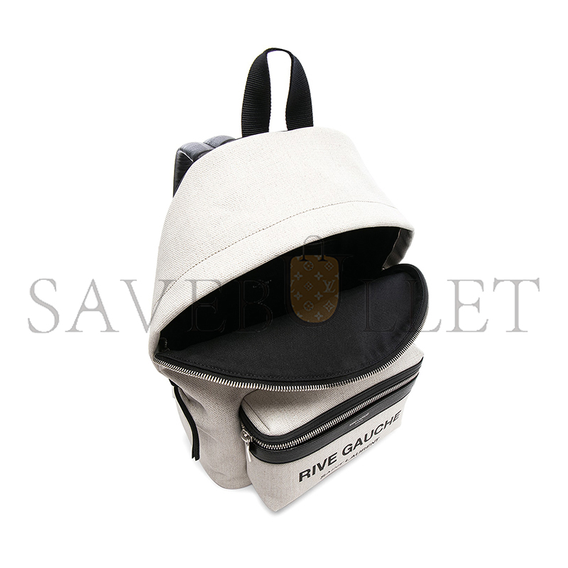 Y*L rive gauche fabric backpack white 5085489j51e9273 (26*35*16cm)