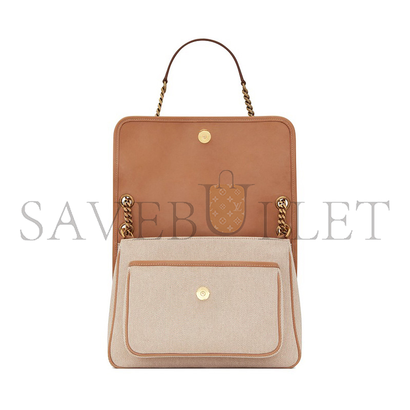 Y*L niki medium chain bag in canvas with smooth leather 498894633151 (28*20*8.5cm)