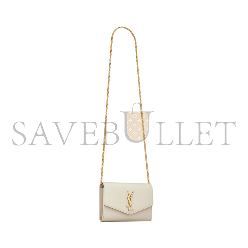 Y*L uptown chain wallet in grain de poudre embossed leather 6077881gf0j9207 (19*12*3cm)