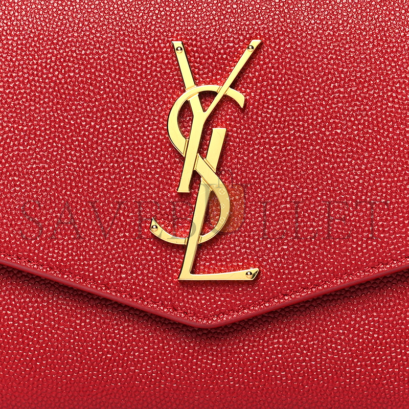 Y*L uptown chain wallet in grain de poudre embossed leather 607788110108 (19*12*3cm)