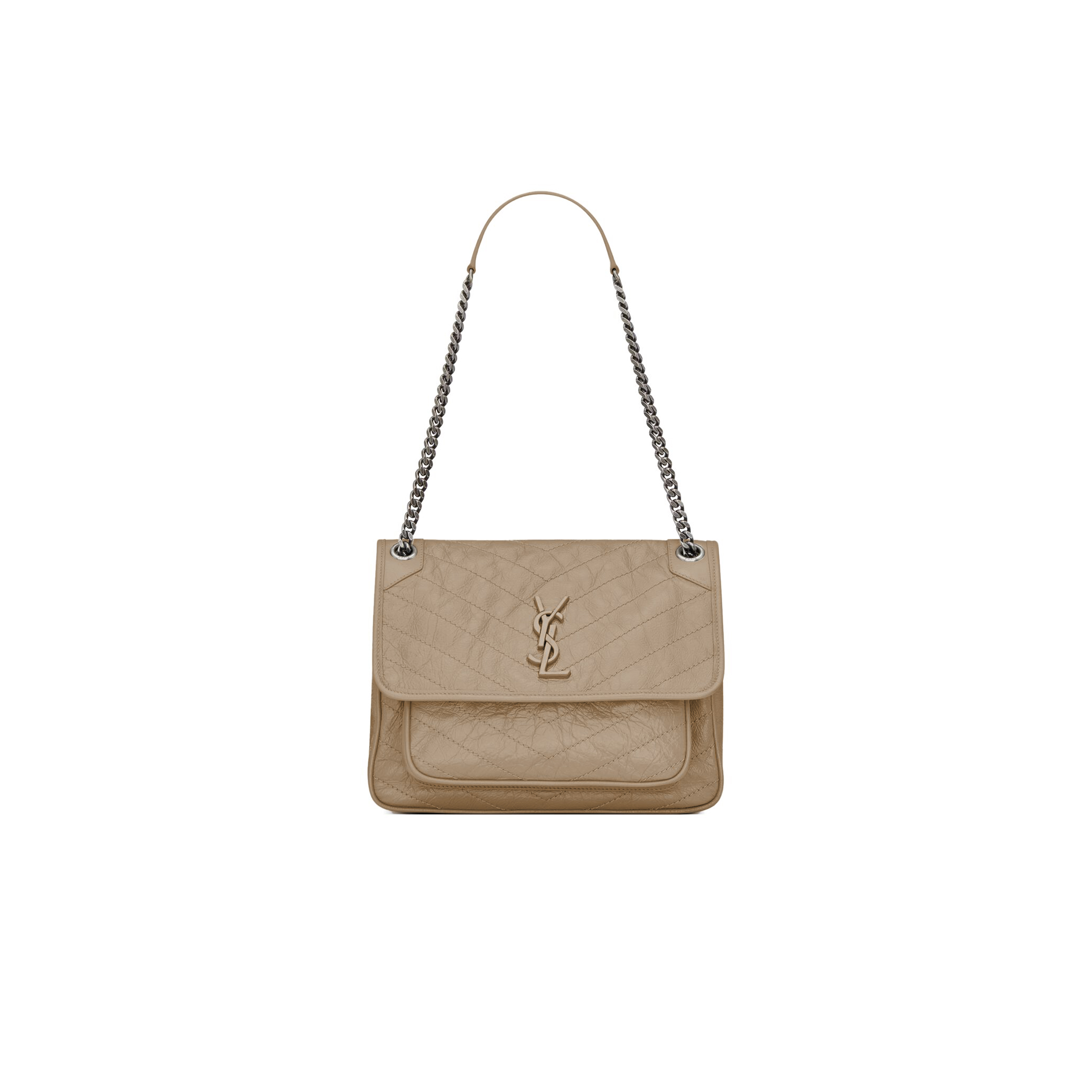 Y*L niki medium chain bag in crinkled vintage leather 633158620415 (28*20*8.5cm)